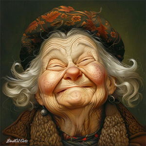 Jolly Wrinkles Wenskaart Happy Woman