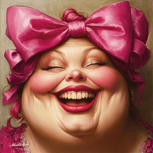 Jolly Big Lady with Big Bow
