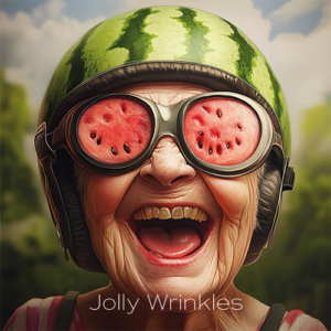 Old Woman with Melon Helmet