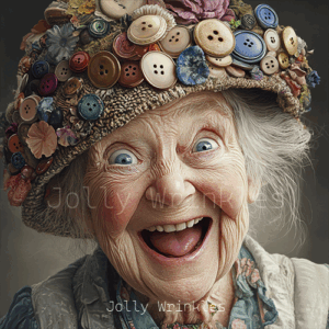 Jolly Wrinkles Wenskaart  - Buttons