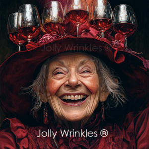 Jolly Wrinkles Wenskaart  - Wijntje?