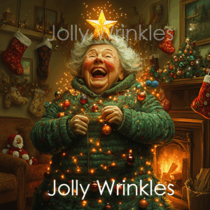 Laughing Woman as Christmastree