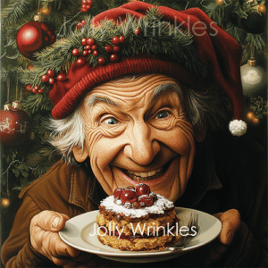Man with Christmascake