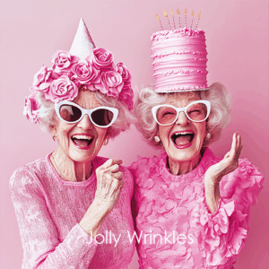 Jolly Wrinkles Wenskaart  - Twee blije dames