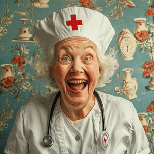 Jolly Wrinkles Wenskaart  - Zuster