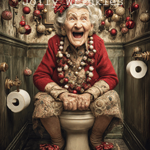 Ansichtkaart kerst - Christmas on toilet