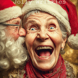 Ansichtkaart kerst - Kiss from Santa