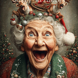 Ansichtkaart kerst - Santa Claus on your head