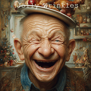 Ansichtkaart kerst - Man with Christmas Turkey