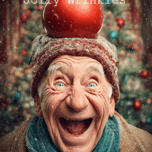 Ansichtkaart kerst - Man with Christmasball