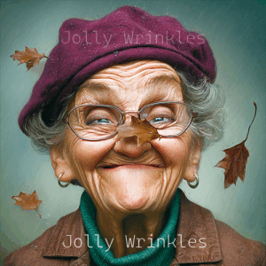Jolly Wrinkles Wenskaart  - Blaadjes