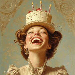 Sophisticated Lady with Cake