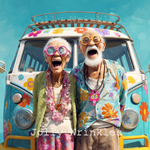 Jolly Wrinkles Wenskaart - Hippies