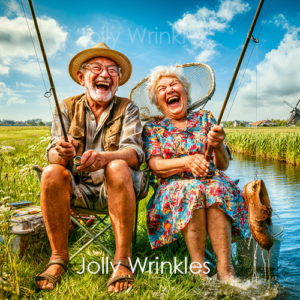 Jolly Wrinkles Wenskaart - Vissen