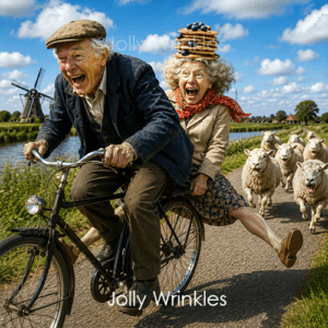 Jolly Wrinkles Wenskaart - Achtervolging
