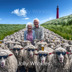 Jolly Wrinkles Wenskaart - Schaapjes