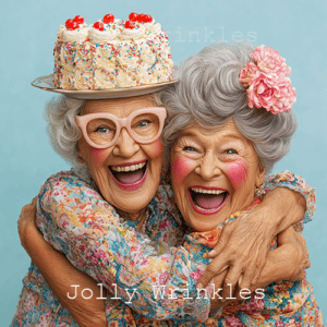 Jolly Wrinkles Wenskaart - Vriendinnen Hug