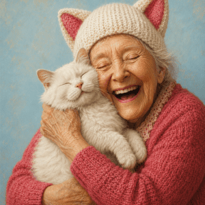 Ansichtkaart - Kattenliefde